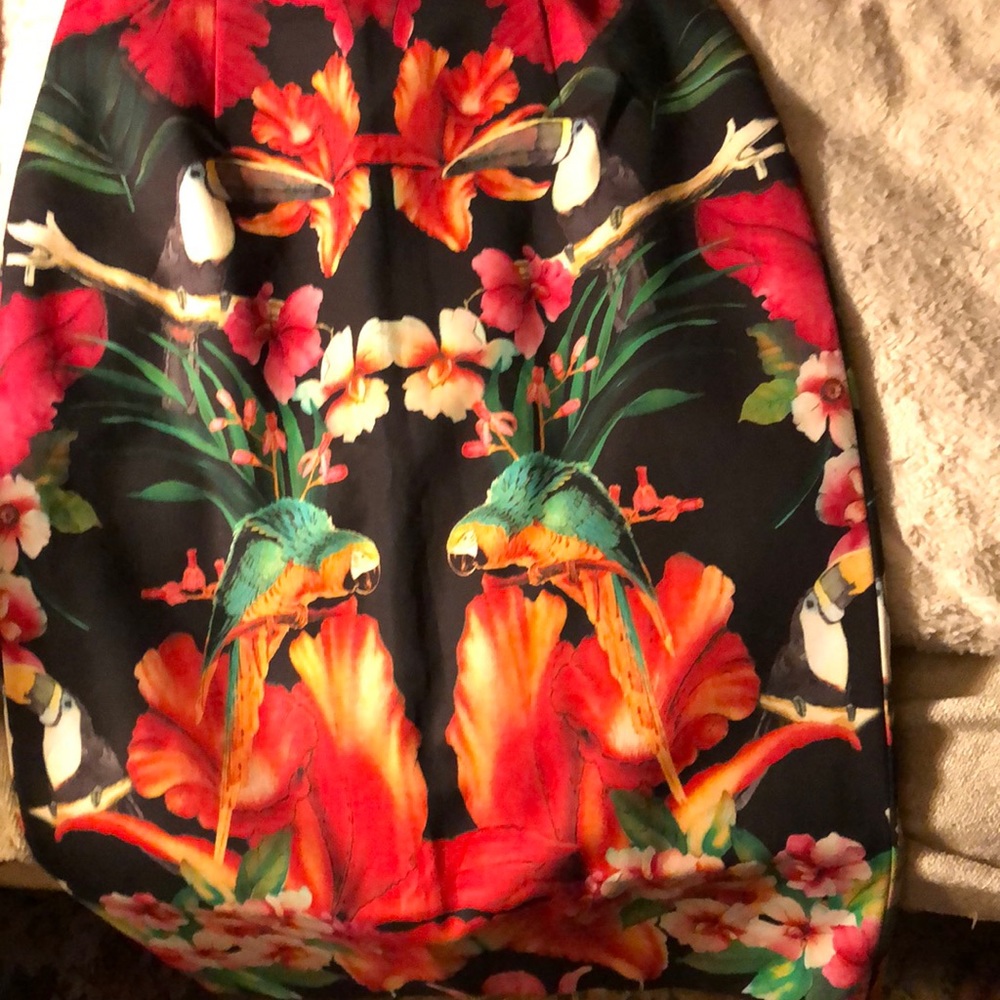 Brand New Ted Baker Floral Parrot Print Skirt